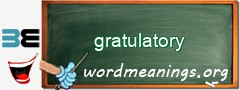 WordMeaning blackboard for gratulatory